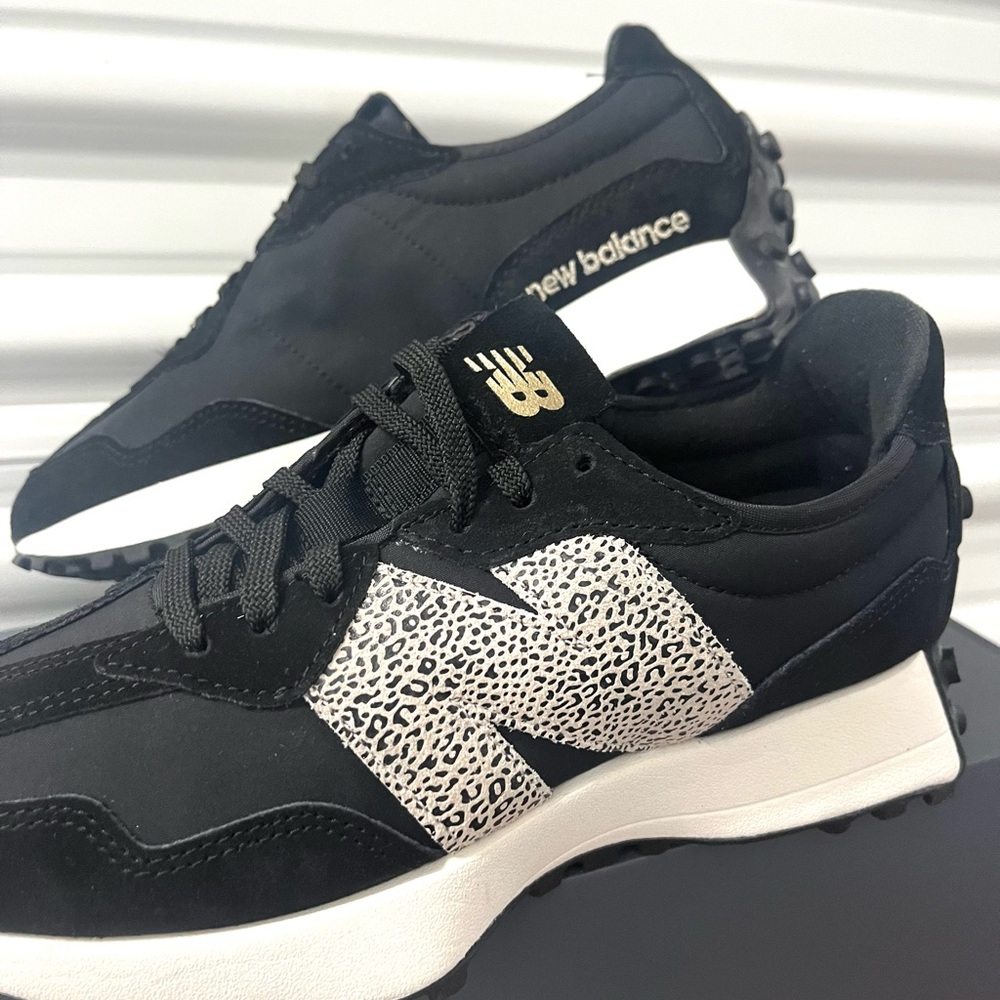 New Balance 327 Animal Print Logo Casual Women Sneakers Black Leopard various sz - Picture 10 of 11